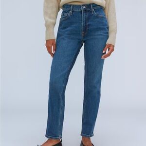 Everlane *NWOT The Original Cheeky Jean High-Rise Straight Leg Deep Blue- 35/20